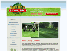 Tablet Screenshot of luxurylawninc.com
